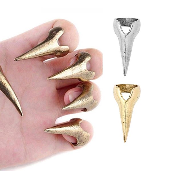 10 kpl Halloween-asun kynnet Gothic Punk Sormukset Retro Nail Ring Claws Full Finger Sormukset