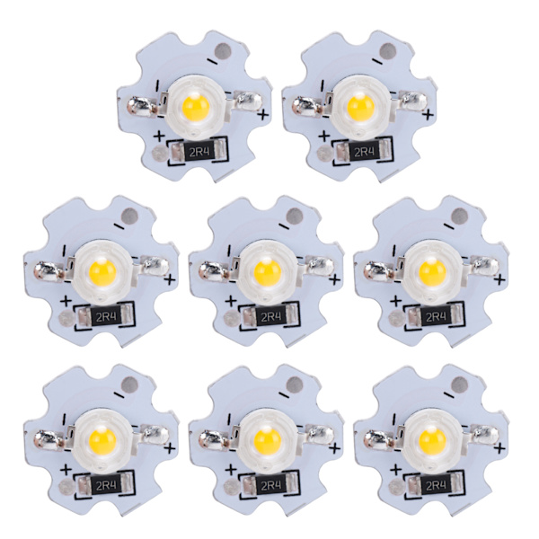 25 kpl 5V LED-sirua 200LM 3W suuritehoinen LED-lamppuhelmet DIY-valaistuslaitteisiin Keltainen valo 588-590NM