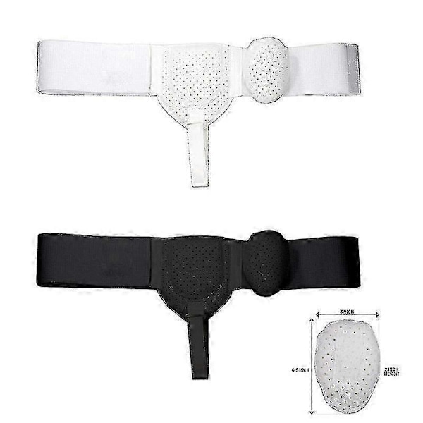 Brokbind, Inguinal Brok Støttebandage efter Operation, Lyske Brok Justerbar Taljerem Hvid