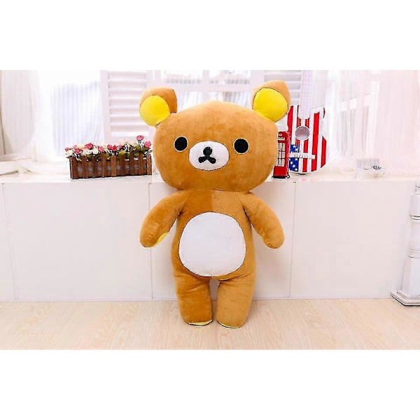 Kawaii Rilakkuma Plyschleksaker Teddybjörn Mjuk Djur Soffkuddar Rumsdekorationer Födelsedagspresent Till Barn Julklappar brun 35cm