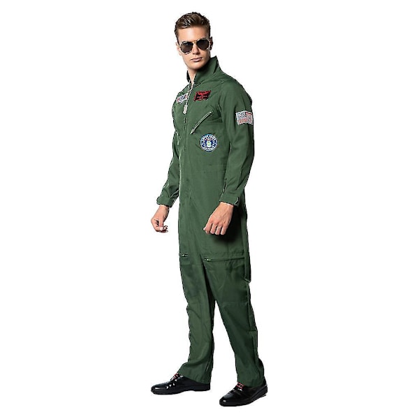 Top Gun -lentäjän univormu Halloween-asuun baarijuhliin ja ryhmätanssiesityksiin