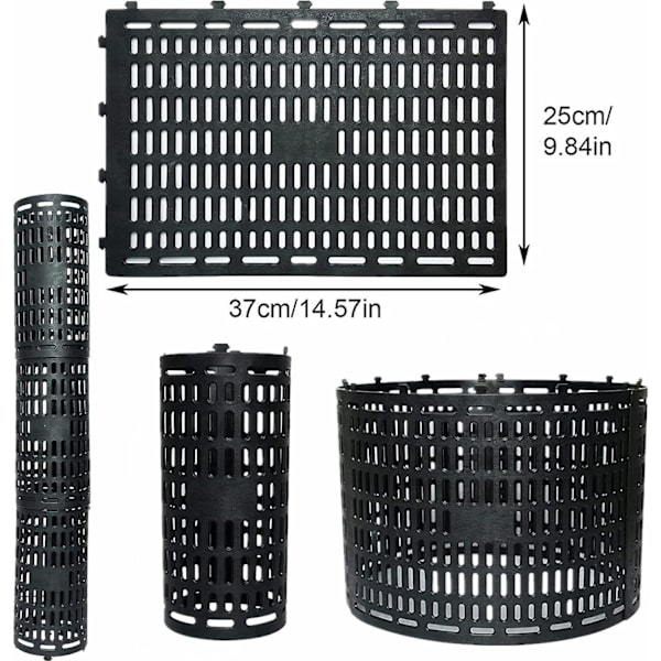 Säädettävät mesh kasvinrunkosuojat - 10 kpl pakkaus, ruskea - suojaa nuoria taimia ja vihreää kuorta