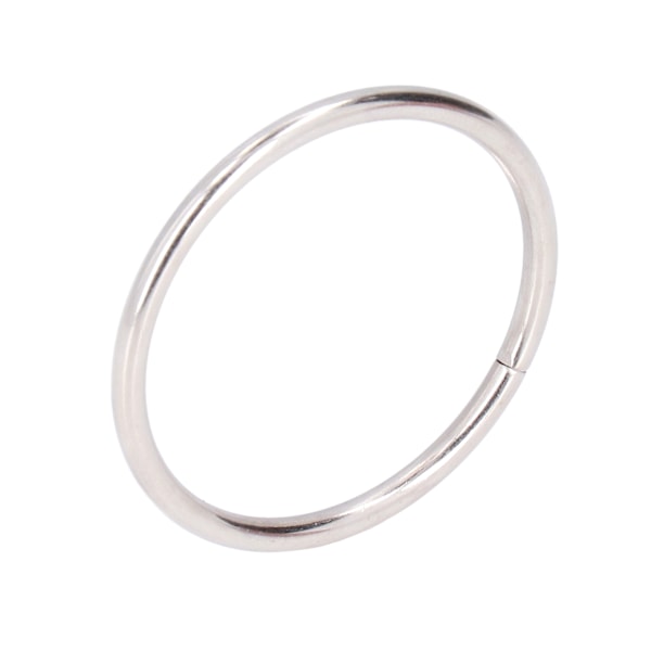 50 st metallringar i järnmaterial, hållbara, robusta, multifunktionella, blanka, färgglada metall-O-ringar för väskor, kläder, silver, 38 x 3 mm