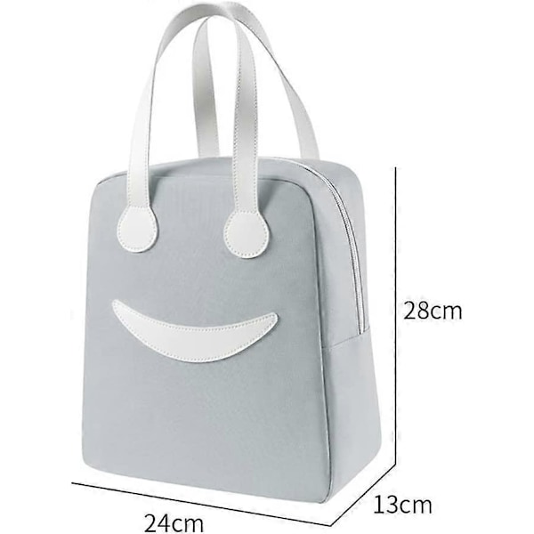 Mini Isolert Lunsjbag - Søt Piknik/Oppbevaringsbag for Utendørsbruk - Bærbar Isbag - 1 stk (L, Rosa)