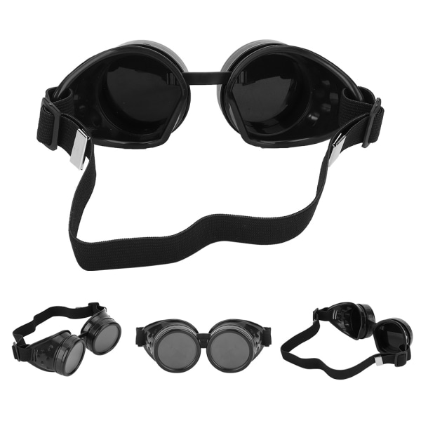 ABS Vintage Style Steampunk -suojalasit kaksikerroksiset aurinkolasit Party Prop Decorblackille