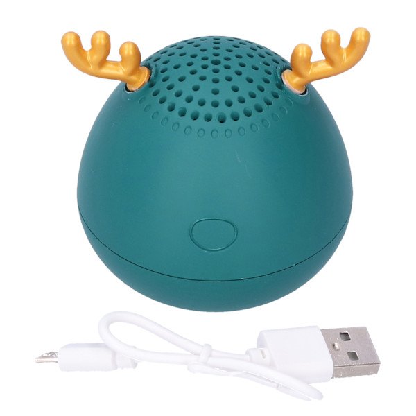Hjortetrådløs Bluetooth Mini-høyttaler med høy lydstyrke, bærbar lyd, kompatibel med datamaskin/telefon, grønn