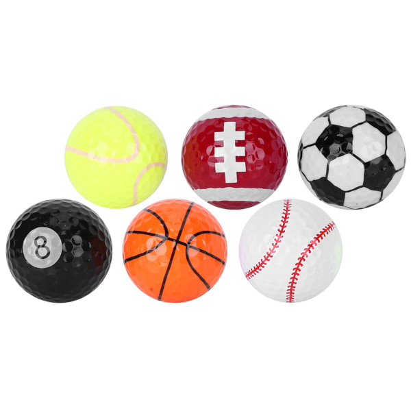 6 stk bærbare golfballer Sportstreningsgaveballer Tilbehør for konkurransebruk