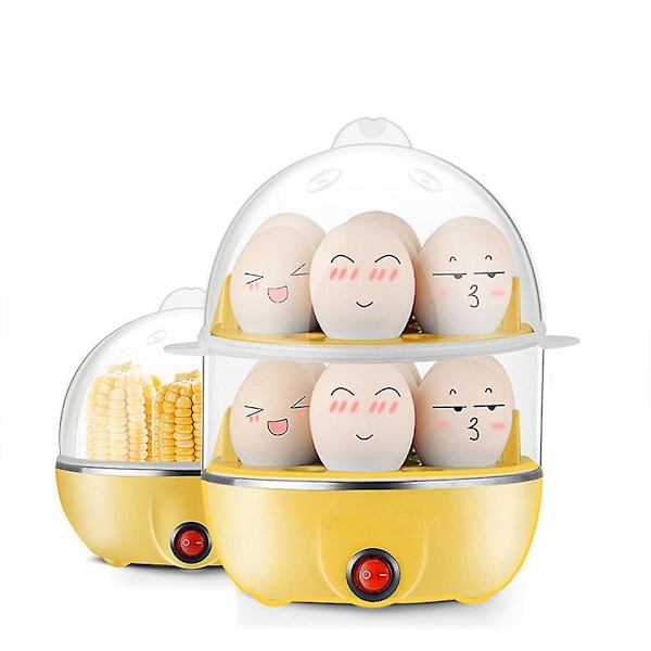 Æggekoger med 12 Kapacitet Deluxe med Automatisk Afbrydelse - Perfekt til Hårdkogte, Pocherede, Røræg, Omeletter, Dampet Grøntsager og Dumplings