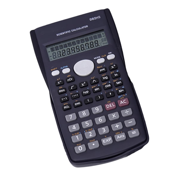 Videnskabelig lommeregner To linjers display Brøkberegning Automatisk nedlukning 12-bit funktionsberegner til studerende Mørkeblå (Nær sort)