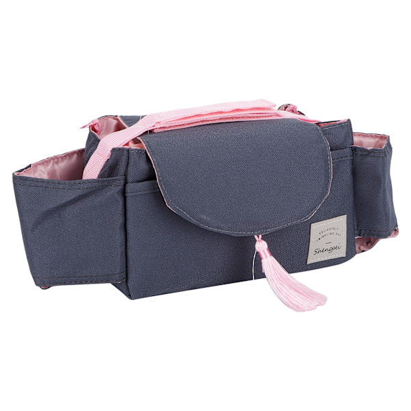 Baby Barnvagn Hängande Väska Organizer Universal Mugghållare Förvaringsväska Barnvagnar TillbehörRosa Tassel