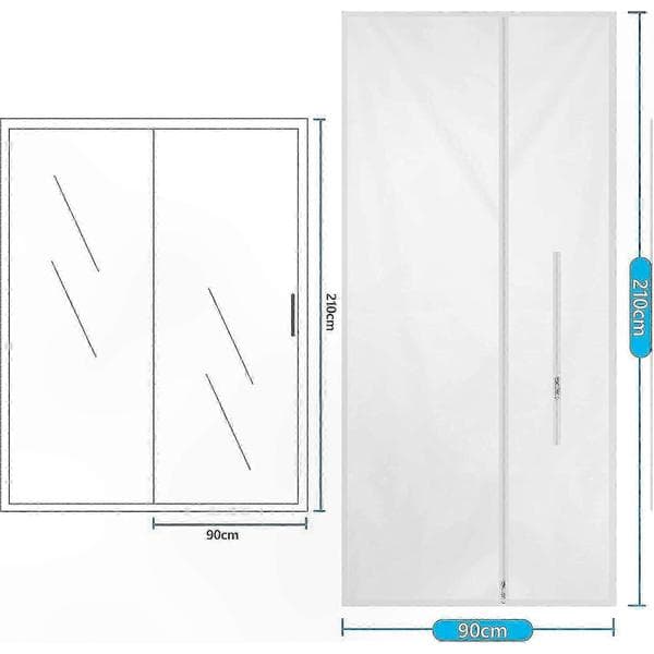Window Door Seal for Portable Air Conditioners, 90x210cm Weatherproof Strip, Easy Installation Without Drilling