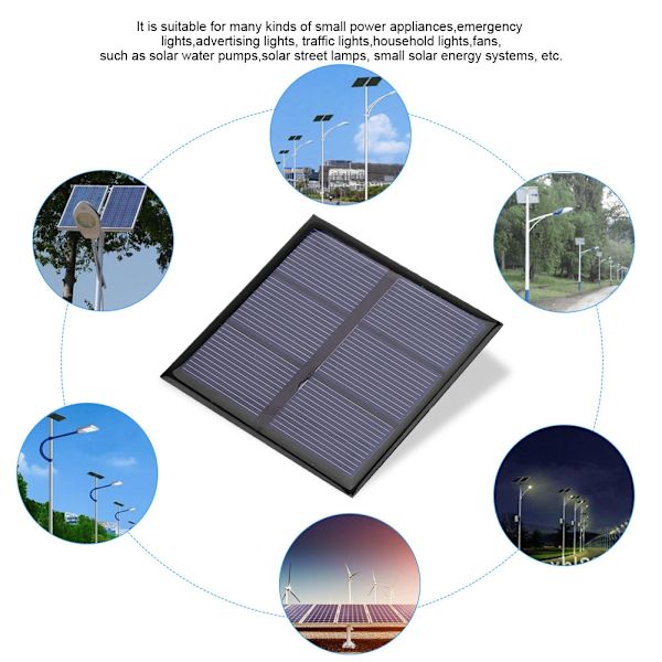 0.7W 1.5V Mini Bærbart Solpanel DIY Strømmodul Oplader til 1.2V Batteri med Ledning 70*70MM