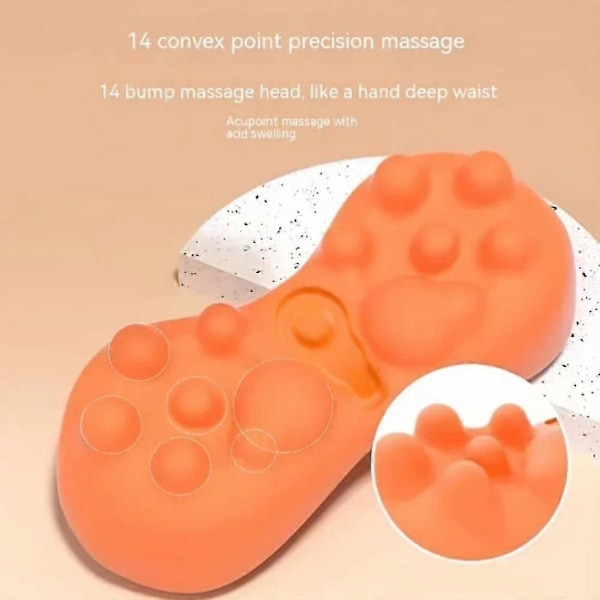 Ländrygg, axel, nacke, midjemassageapparat lindrar ryggsmärta diskbråck lämplig för hemmet midjekudde massagekudde -GSL orange