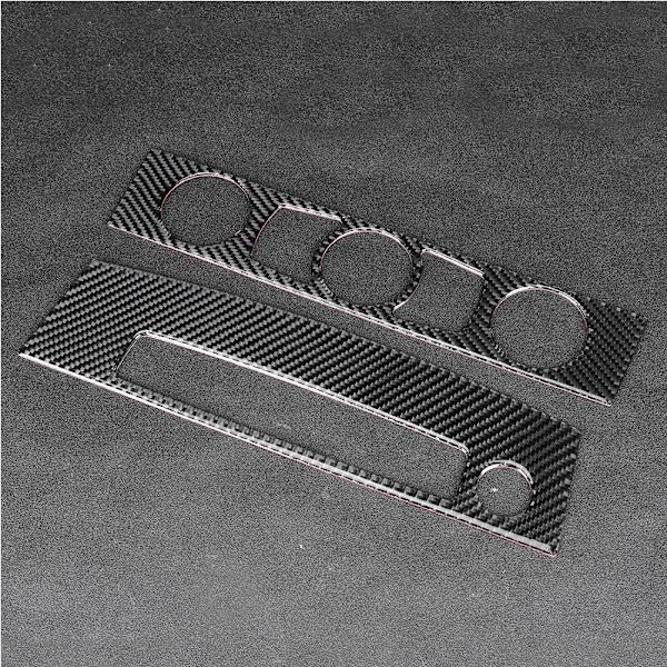 Kolfiber Luftkonditionering CD Panel Skydd Trim Passar för 5-serien 2008-2010