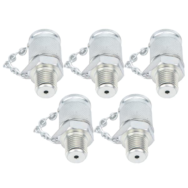 5 stk. hydraulisk testadapter gjenge testkobling koblinger trykkmåling PT/PPTNPT1/4