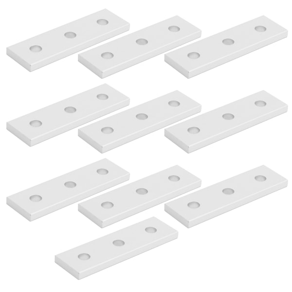 10 stk. Aluminium flad forbindelsesplade flad lige reparationsforbindelsesplader 2020-3 hul