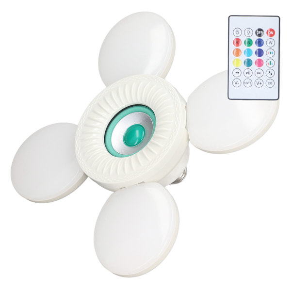 Deformerbar lampa RGB-färg Ljus Justerbar vinkel Fällbar design Fjärrkontroll Högtalarljus 85‑265V