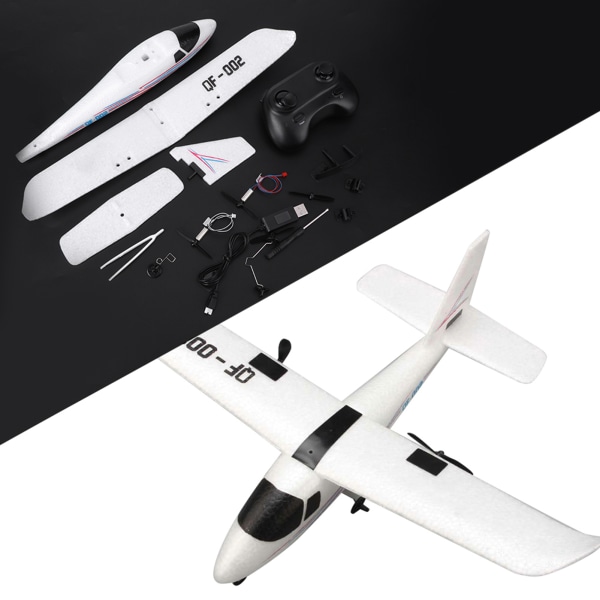 DIY Fixed Wing Airplane Glider Drop-Resistant Fjernkontroll Fly RC-fly (uten LED)