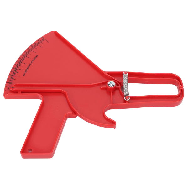 Body Fat Caliper Professionell dubbelfjäder kroppsmåttband för mätning Röd ZFC09