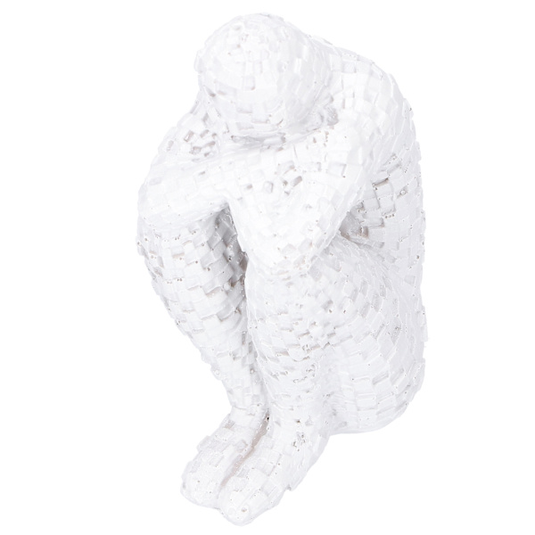 Resin Abstrakt Tænker Figuriner Statue Kontor Hjem Dekoration Tilbehør Håndværk Hvid