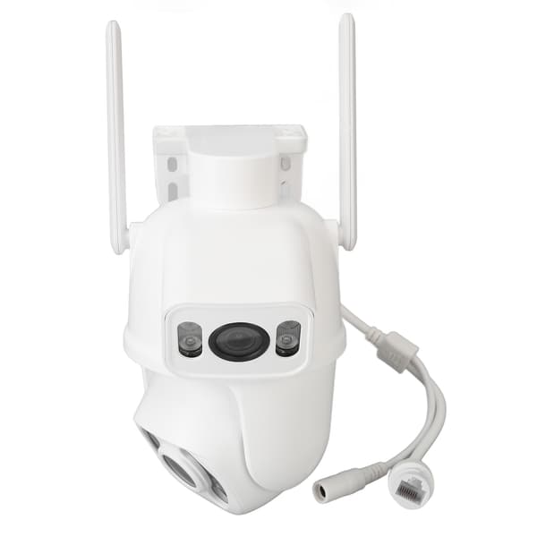 Sikkerhetskamera WiFi Dobbeltobjektiv 6MP Nattsyn HD 110‑240V Bevegelsesdeteksjon for Hjem Utendørs EU-plugg