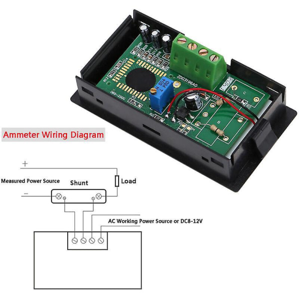 Digital LCD AC-spændingsmålerhoved, 110V/220V/380V/450V Trefaset envejs-toleder