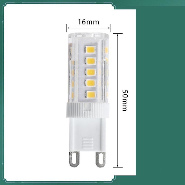 G9 LED Pærer, 3W, Varm Hvidt Lys Uden Flimmer 220V (86-265V) til Soveværelse Stue Køkken Have, Ikke-Dæmpbar, Pakke med 10, 3000K