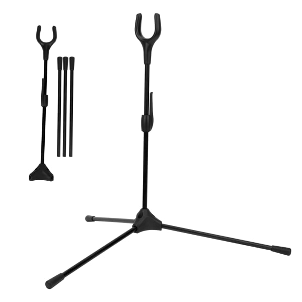 Folding Recurve Bue Stand Holder Bueskydning Lige Bue Stander til Jagt Outdoor Sports Sort
