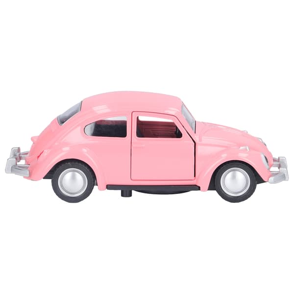 1:36 Diecast metallinen automalli Vintage Pull Back -auto Lelukokoelma lapsille Syvän vaaleanpunainen