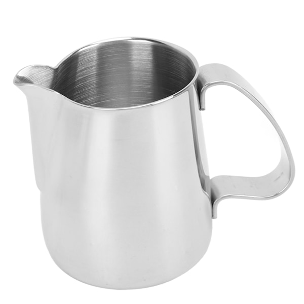 Skummende kopp 304 rustfritt stål dryppfri spiss tut integrert melkeskummer kopp kaffesteaming mugge 350ml