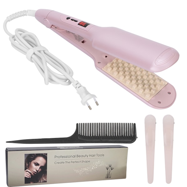 Volumizing Curling Hair Iron Grid Hair Volume Crimper Fluffy Hair Curler for Hairstyling Tool 110‑220VEU Plug