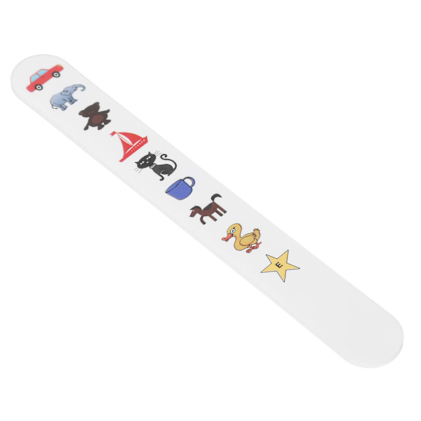 Kids Fixation Stick Vision Tester Klara färgglada djurmönster Vattentät beläggning Tjocka ögontestkort typ 1