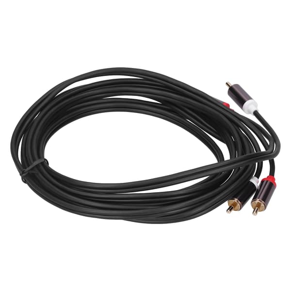 2RCA han til 2RCA han lydkabel forgyldt dobbelt til RCA-ledning til TV til forstærker 3M/9,8ft