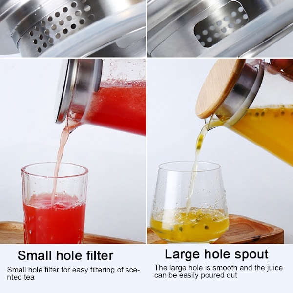1,2L Akryl Transparent Juicepresser Kaldt Vann Mugge Krukke for Bar Hjemmebruk Rustfritt Stål Lokk