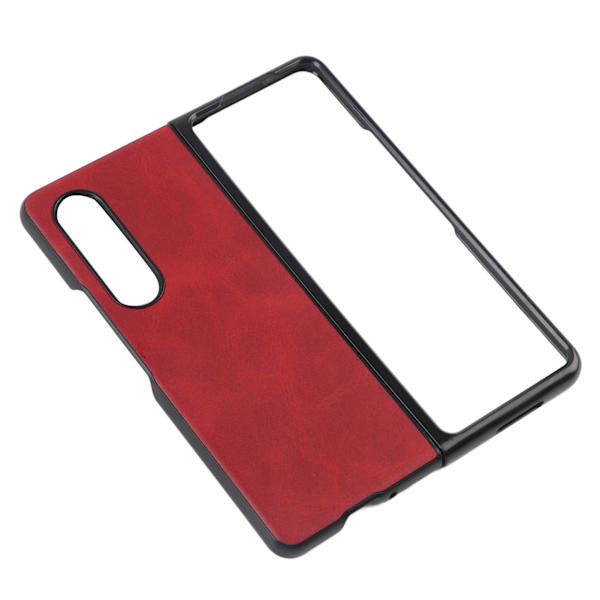 Läderfodral för Samsung Galaxy Z Fold 3 Mobiltelefon Anti Scratch Shockproof CoverRed