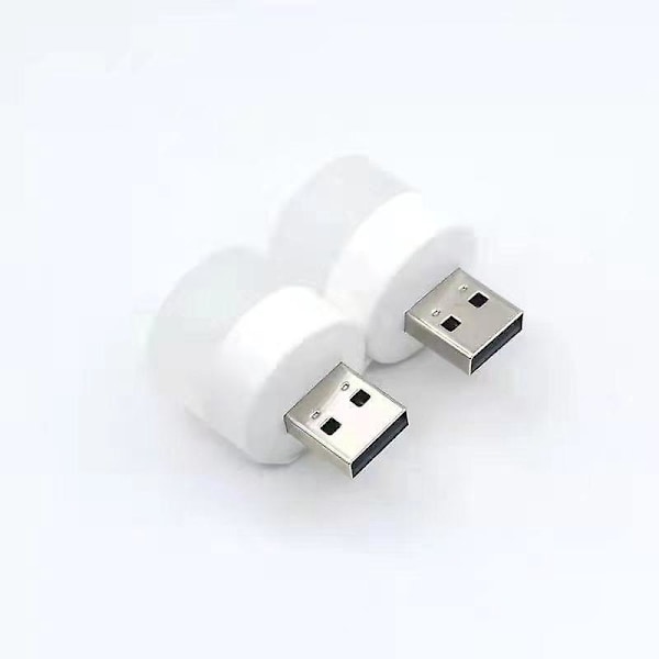 Mini USB LED Nattlampa med Uppgraderad Strömbrytare Dagsljusvitt 1W Stickkontakt 10-pack