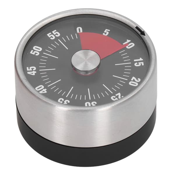 Magnetisk Timer Magnetdesign Rostfritt Stål 70db Varning Hög Noggrannhet Visuell Timer för Köksmatlagning Svart