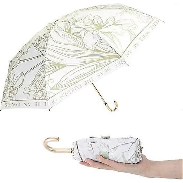 Kompakti pieni sateen- ja aurinkovarjo, tuulenpitävä ja vahva naisille, käsilaukun kokoinen, mini matka tukeva taskuvarjo, B-tyyli
