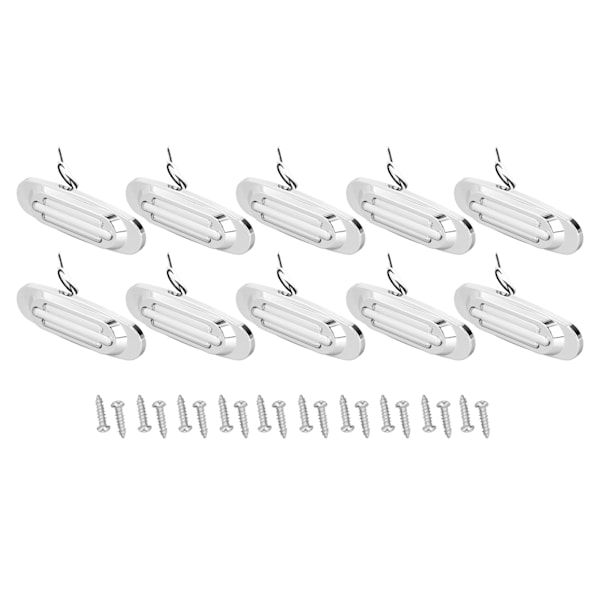 10Pcs/Set 16 LEDs Trailer Truck Side Marker Light 1200LM Turn Signal Indicator Lamp IP67 Waterproof for 12‑24V VehiclesWhite Light