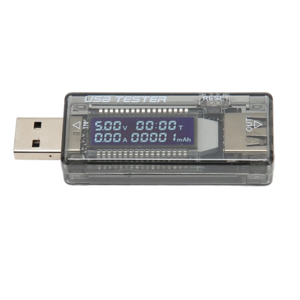 USB-opladermåler LCD-skærm Transparent bærbar strømspændingstester 3,5‑20V 0‑3,3A