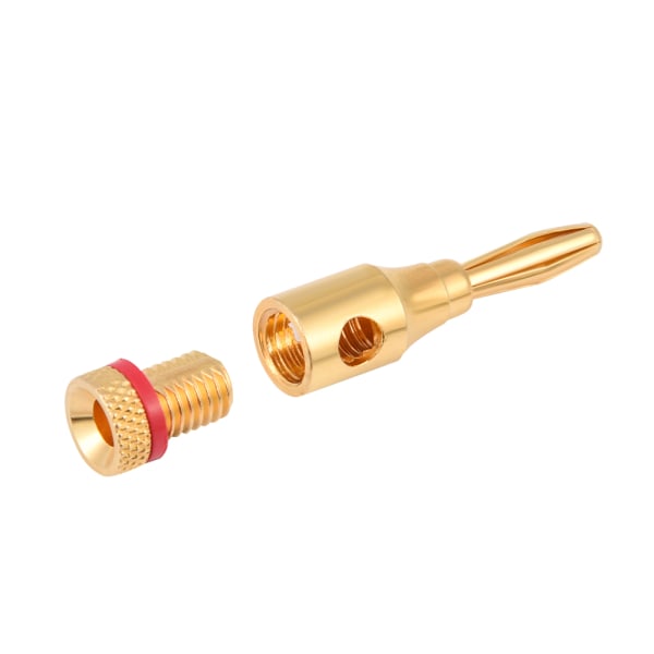 10 stk forgyldt højttaler Bananstik Wire Audio Connector Adapter