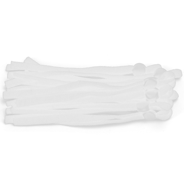 200 st Elastiska band Justerbart spänne Stretchy Earloop Rep strängsnöre för sömnad Vit platt
