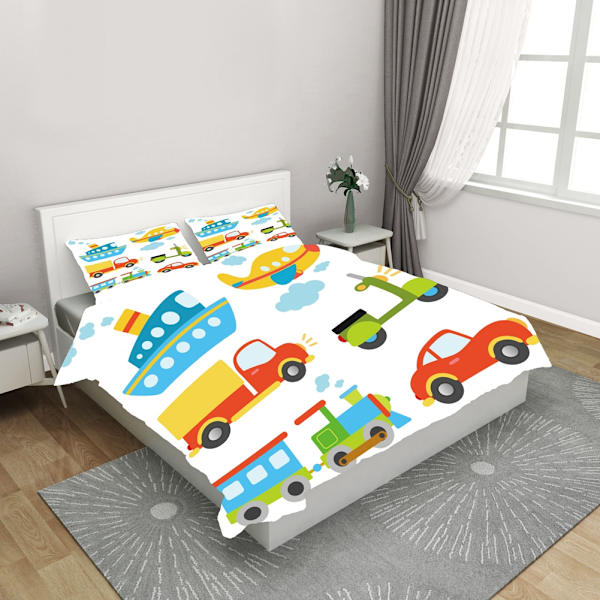 3 stk/sett polyesterfiber dynetrekk putevarsett komfortabelt husholdning soverom sengetøysett 140x200cm putevar 50x75cmx2