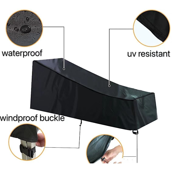 Tunga, Vattentät Patiostolskydd 79 Tum Lättvikts 420D Polyester Utomhusmöbelskydd