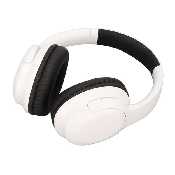 Bluetooth-headset ANC brusreducering vikbara lätta trådlösa hörlurar med mikrofon för gaming sport vit
