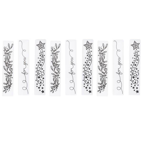 9 stk. Blomster Plast Embossing Folder til DIY Håndlavede Embosserede Plade Tilbehør