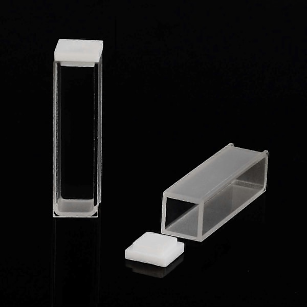Quartz Cuvette, Spektrofotometer Cuvetter 10 mm Lysvej, 45 mm Højde, 3,5 ML Kapacitet - 2 STK