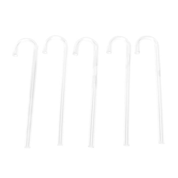 5 stk. Transparent Akryl Fortykket Albuerør til Akvarium 0,7 x 15 cm