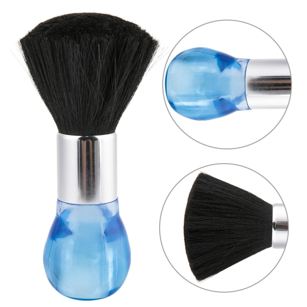 Neck Face Duster Brush Barber Hair Clean Hairbrush Cutting Frisør Styling Tool (blå)