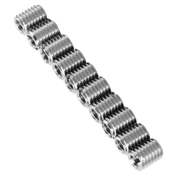 10 stk Gjengeinnsatssett Reduksjonsmutter 303 rustfritt stål hunn M5x0.8 hann M8x1.25 0.4in Lengde